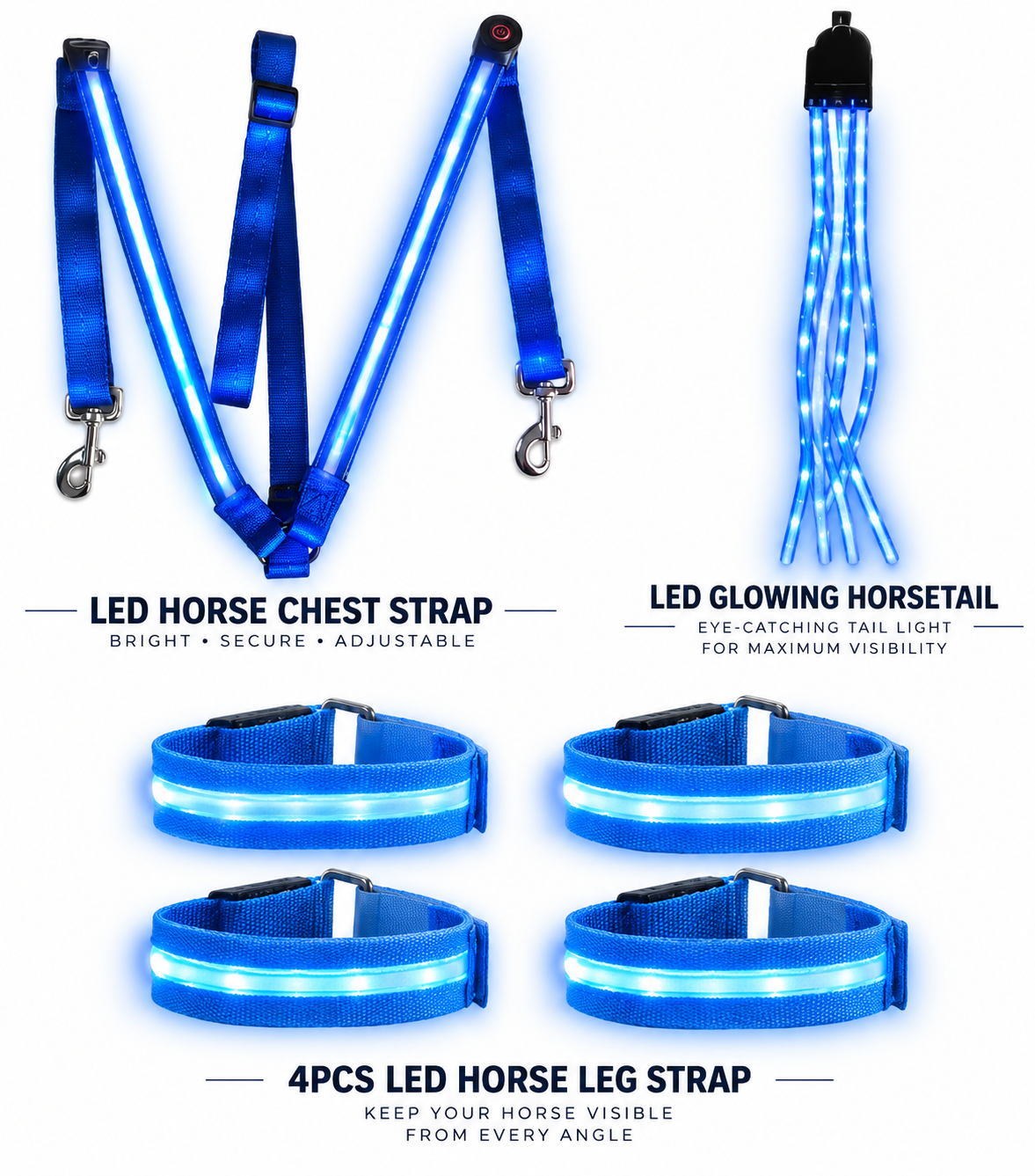 HaloHoof LED Horse Gear